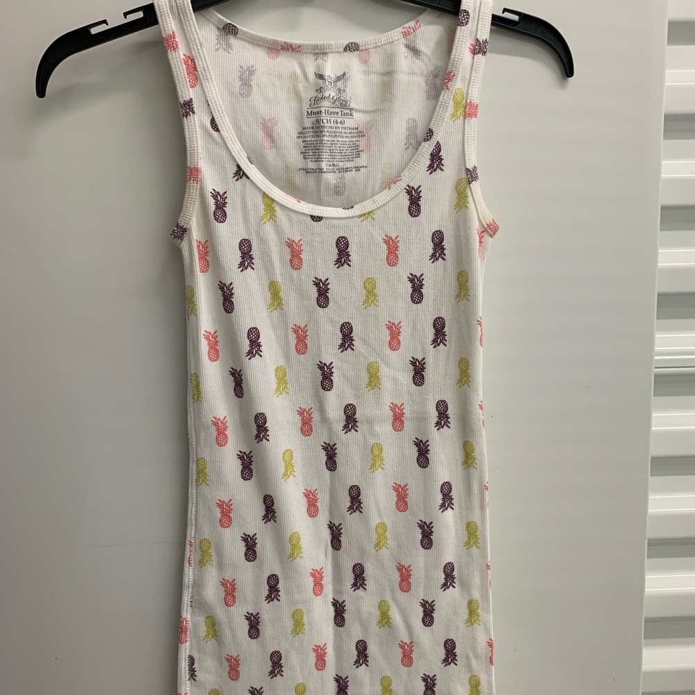 Pineapple ribbed tank top